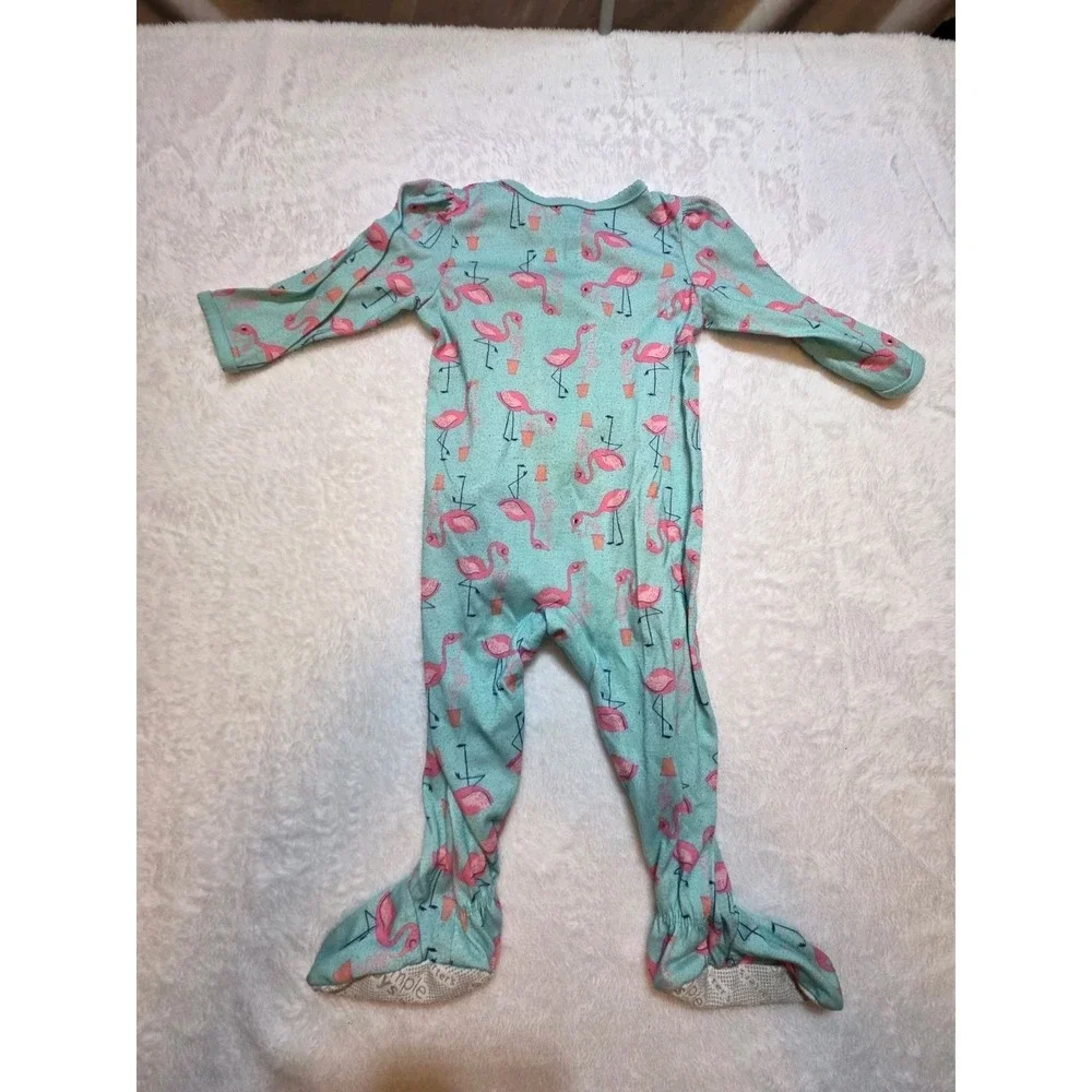 M345 Simple Joys by Carter's Baby Girls 12M 2 Pc Sleeper Lot Strawberry Flamingo